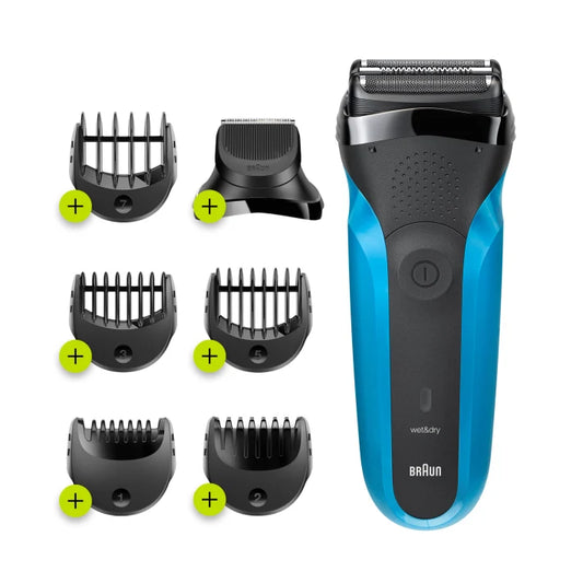 Braun Series 3 Shave&Style 310BT Wet & Dry Shaver with Trimmer head and 5 combs, black / blue 4210201151562