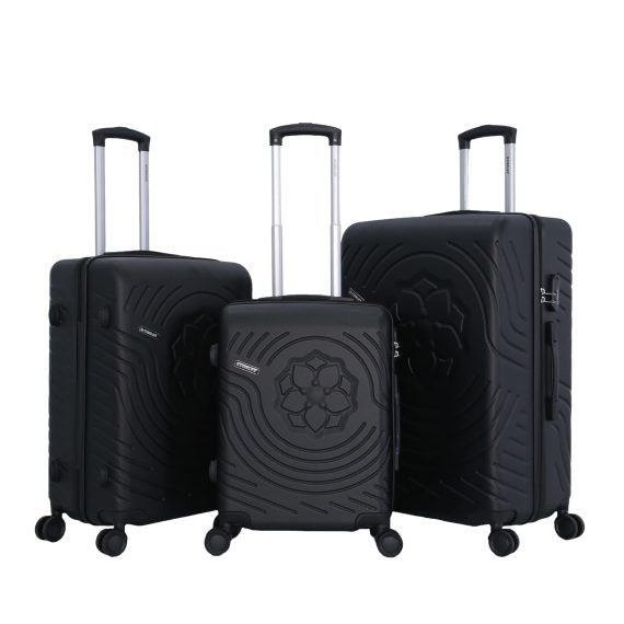 Starlife Luggage Bag 3PCS Set 20Inch 24Inch 28Inch ABS Hard Side Travel Suitcase Black SL-TR27-BLK