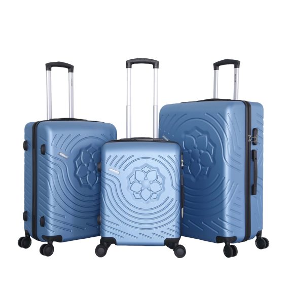 Starlife Luggage Bag 3PCS Set 20Inch 24Inch 28Inch ABS Hard Side Travel Suitcase Light Blue SL-TR27-LBL