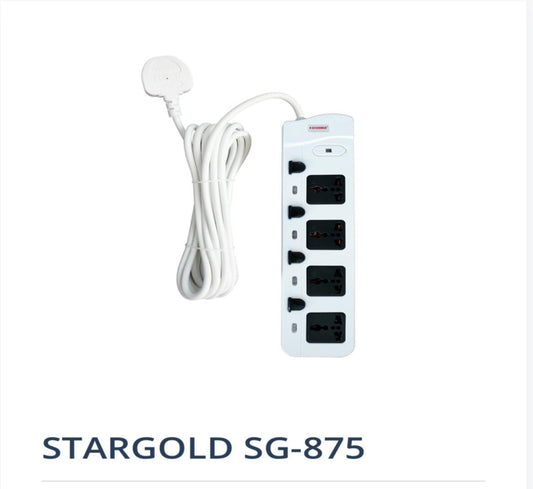 Stargold Electric Extension 4Way 5M Socket Plug SG-875E