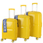 Viptour Hard Side Luggage Trolley Set OF 3 Pieces Bag 360 degree VT-PP405 Yellow