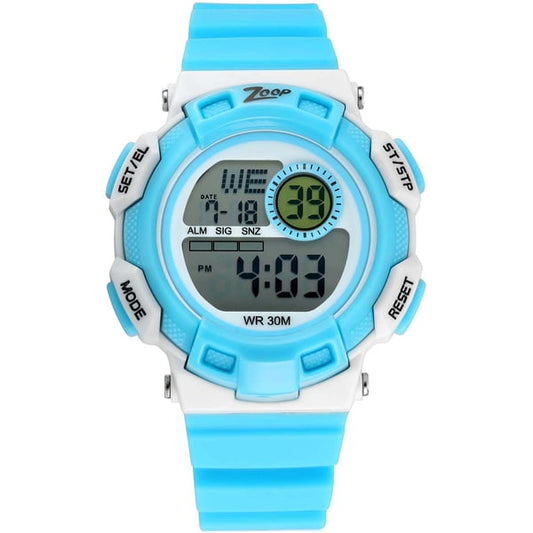 Titan Women Watch Zoop Collection Digital Black Dial Blue Plastic Band 16009PP04