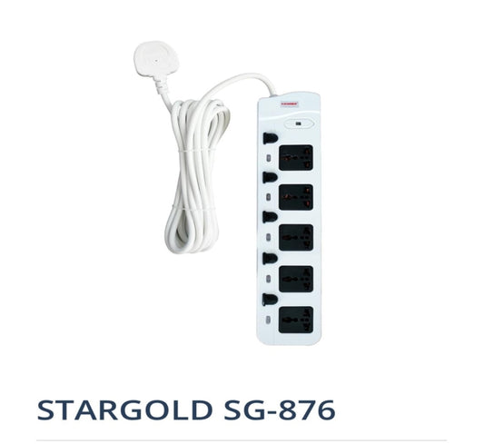 Stargold Electric Extension 5Way 5M Socket Plug SG-876E