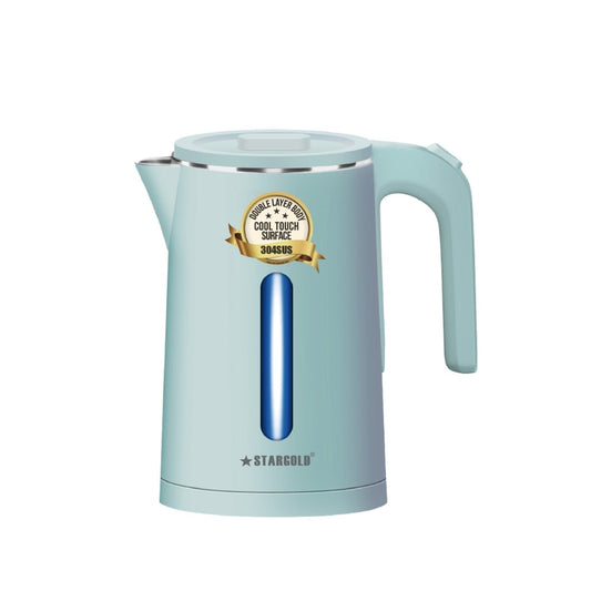 STARGOLD Kettle 1.5 Litre With Automatic Turn-Off Electric Kettle 1500W High-Grade 304 Stainless Steel, AC 220-240V And 360° Swivel, SG-1435