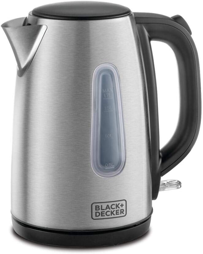 Black+Decker, Kettle 1.7L, Stainless Steel, Silver JC450-B5