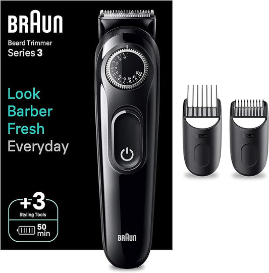 Braun BT3410 Men's Beard Trimmer, 50 Mins Runtime, 8700216044196