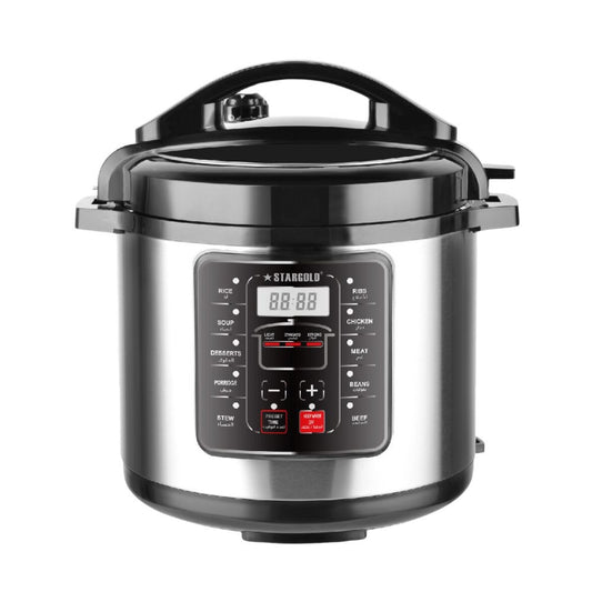 STARGOLD 10 In 1 Electric Pressure Cooker Stainless Steel Body, Touch Programmable, 6L Capacity. 1000 Watts, SG-336