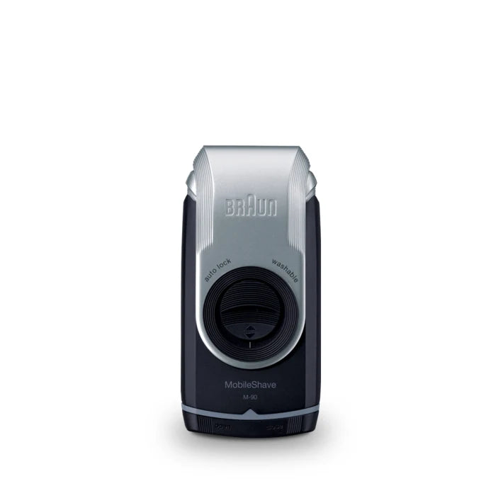 Braun Mobile Shave M-90 shaver with twist cap, dark blue / silver 4210201088868