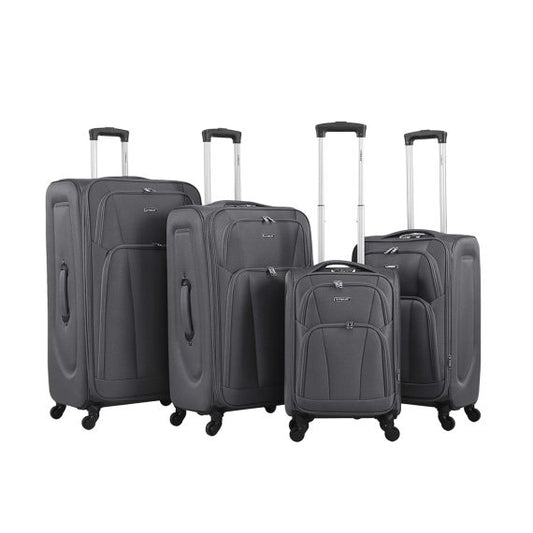 STARLIFE Luggage Trolley Set Of 4 PCS Polyester Fabric Suitcase With Rotational Wheels SL-TR2 Grey