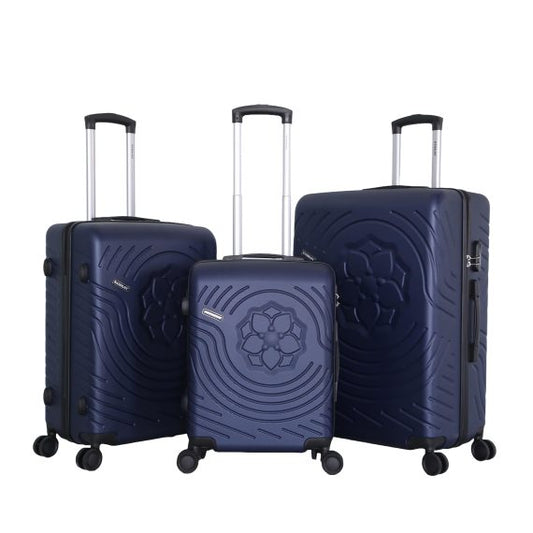 Starlife Luggage Bag 3PCS Set 20Inch 24Inch 28Inch ABS Hard Side Travel Suitcase Dark Blue SL-TR27-DBL