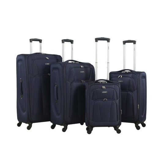 STARLIFE Luggage Trolley Set Of 4 PCS Polyester Fabric Suitcase With Rotational Wheels, SL-TR2 Blue