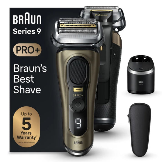 Braun Series 9 Pro+ 9569cc Electric Shaver with 6-in-1 SmartCare center and travel case, Gold 8700216073462