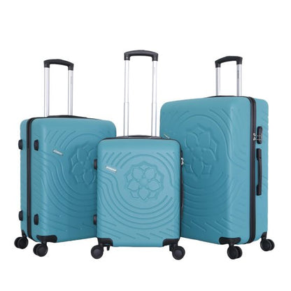 Starlife Luggage Bag 3PCS Set 20Inch 24Inch 28Inch ABS Hard Side Travel Suitcase Aquamarine SL-TR27-AQ