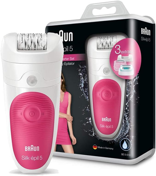 Braun Silk epil 5 SE 5-513 - Wet & Dry 2 in 1 Starter Set Cordless Epilator 4210201236368