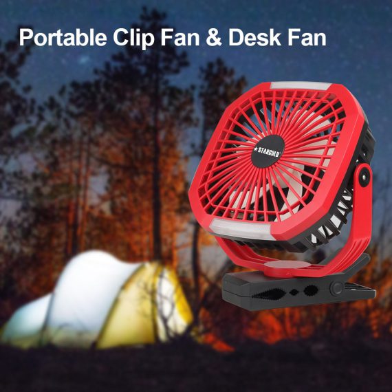 Stargold Blue 360° Rotation Quiet Personal USB Office Desk Fan SG-4039