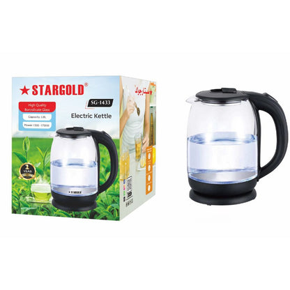 STARGOLD Electric Kettle 1.8 Litre With Automatic Turn-Off 1700W High-Grade 304 Stainless Steel, AC 220-240V And 360° Swivel, SG-1433