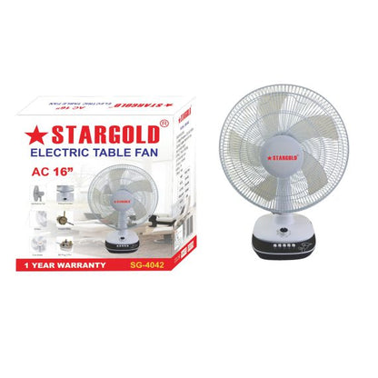 Stargold 16 Inch Table Fan 3 Speed Settings SG-4042