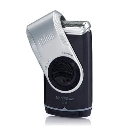 Braun Mobile Shave M-90 shaver with twist cap, dark blue / silver 4210201088868