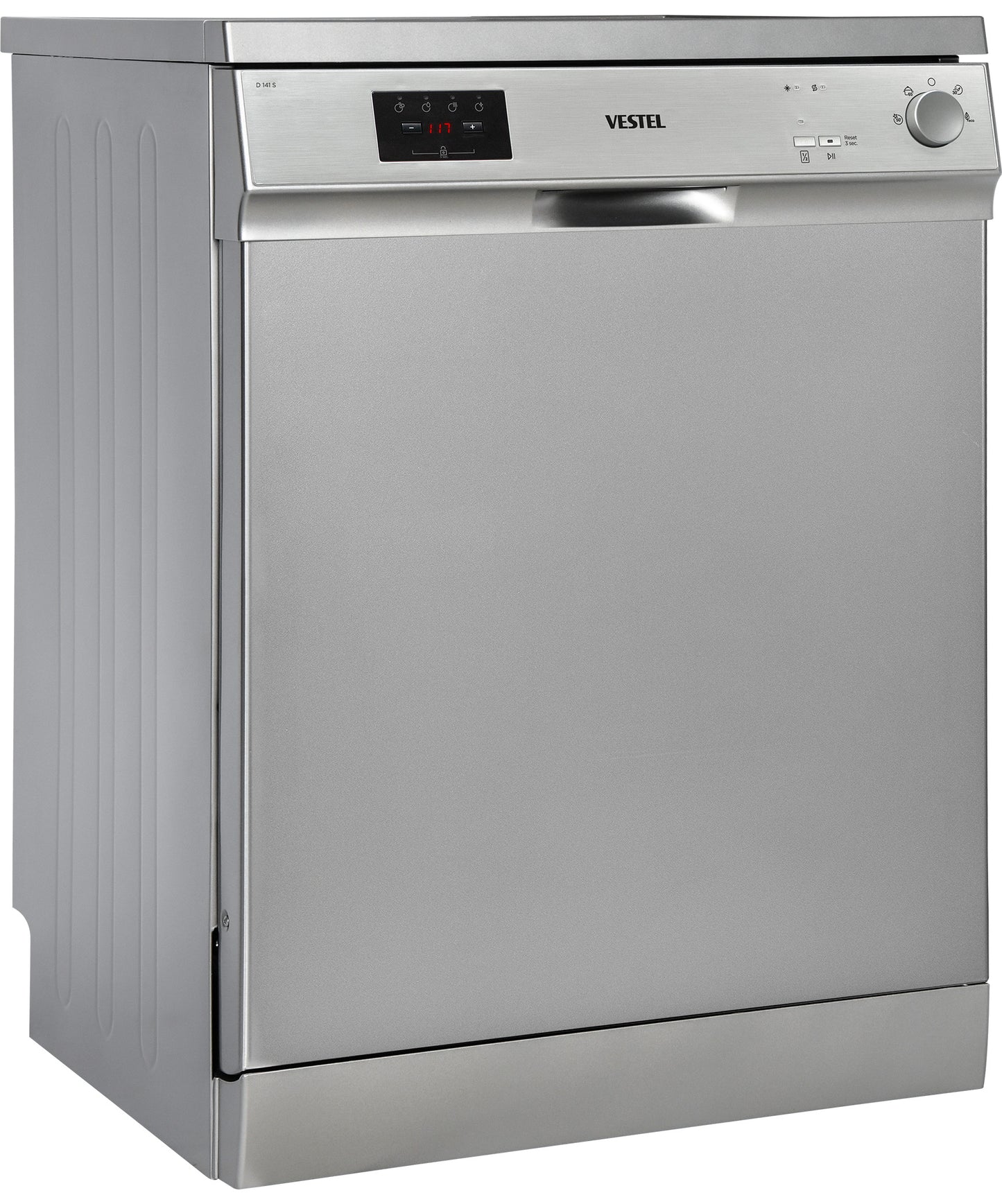 Vestel 12 Plate Dishwasher, 4 PGM Silver D141S