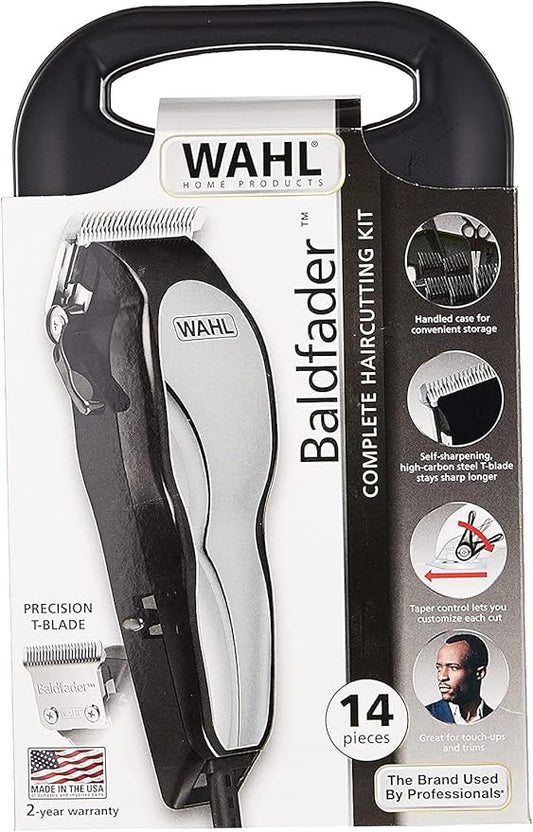WAHL Baldfader Hair Cutting Kit, Corded Hair Clipper Kit for Mens Grooming, 7 Comb , 79111-527