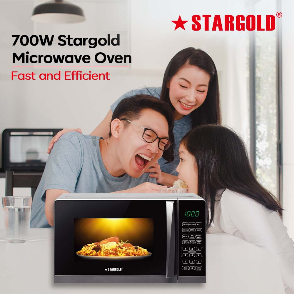 STARGOLD Microwave Oven 20L Capacity With Child Lock Oven 99-Minute Timer Best Oven 700W Microwave Home Appliance, SG-2242DC