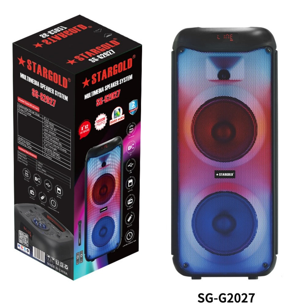 STARGOLD Multimedia Stereo 2.0 Speaker 40W Remote Control Via BT, USB, SD/MMC, SG-G2027