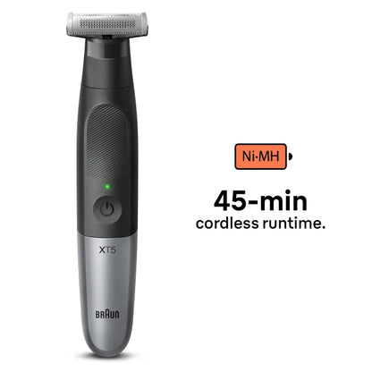 Braun XT5200  hybrid Trimmer Face & body with 4D-flex blade, waterproof, 6 combs, pouch 4210201400462