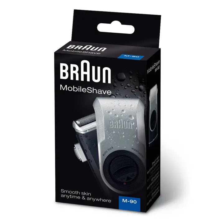 Braun Mobile Shave M-90 shaver with twist cap, dark blue / silver 4210201088868