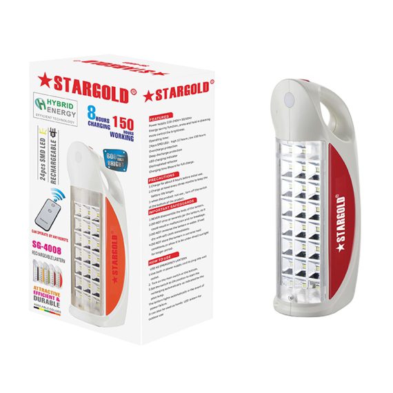 Stargold Super Bright Rechargeable High Bright LED Emergency Light Lantern SG-4008