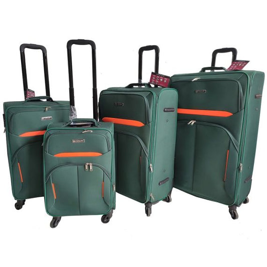 StarLife Fabric Trolley Case, Best For Travelling 4Pcs Set 20”24”28”32” , SL-T48 Green